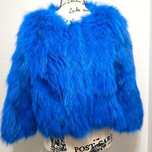 Genuine fox fur coat
